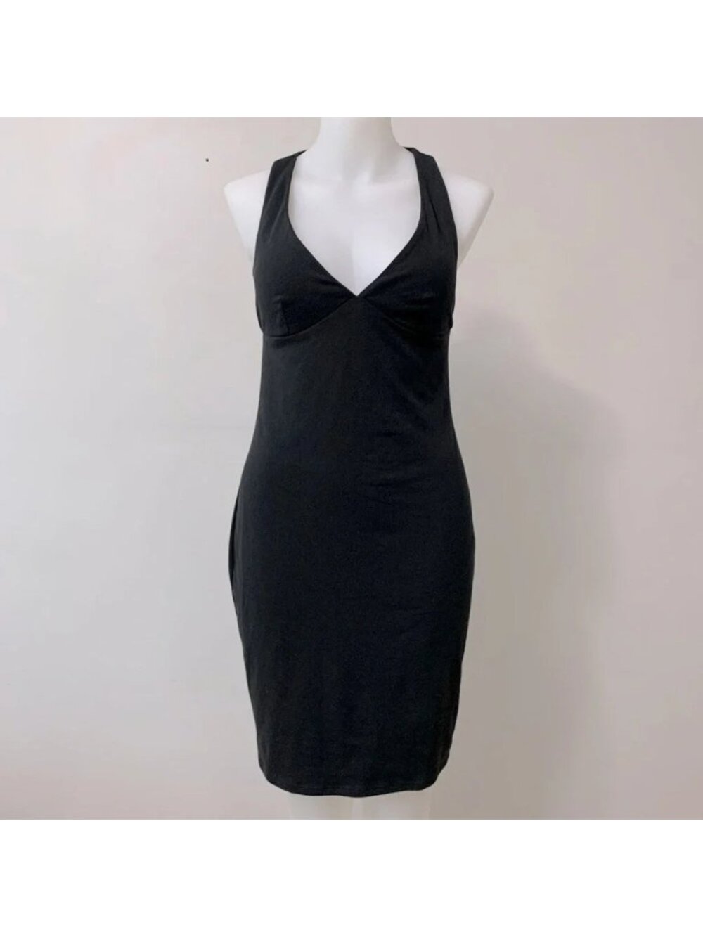 Victoria's Secret Black Bodycon Racerback Tank Dress - Size Small
